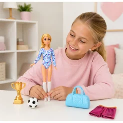 Anlily dukke med 4 sæt sportstøj - 13 accessories