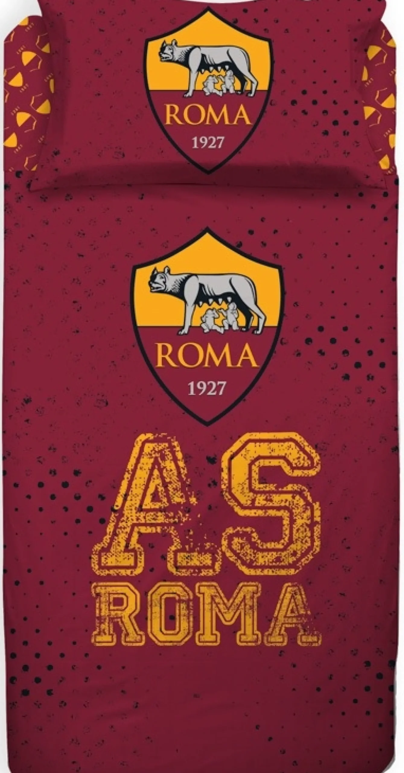 A.S. Roma sengetøj - 100% bomuld - Børnesengetøj 140x200 cm - Fodbold sengetøj