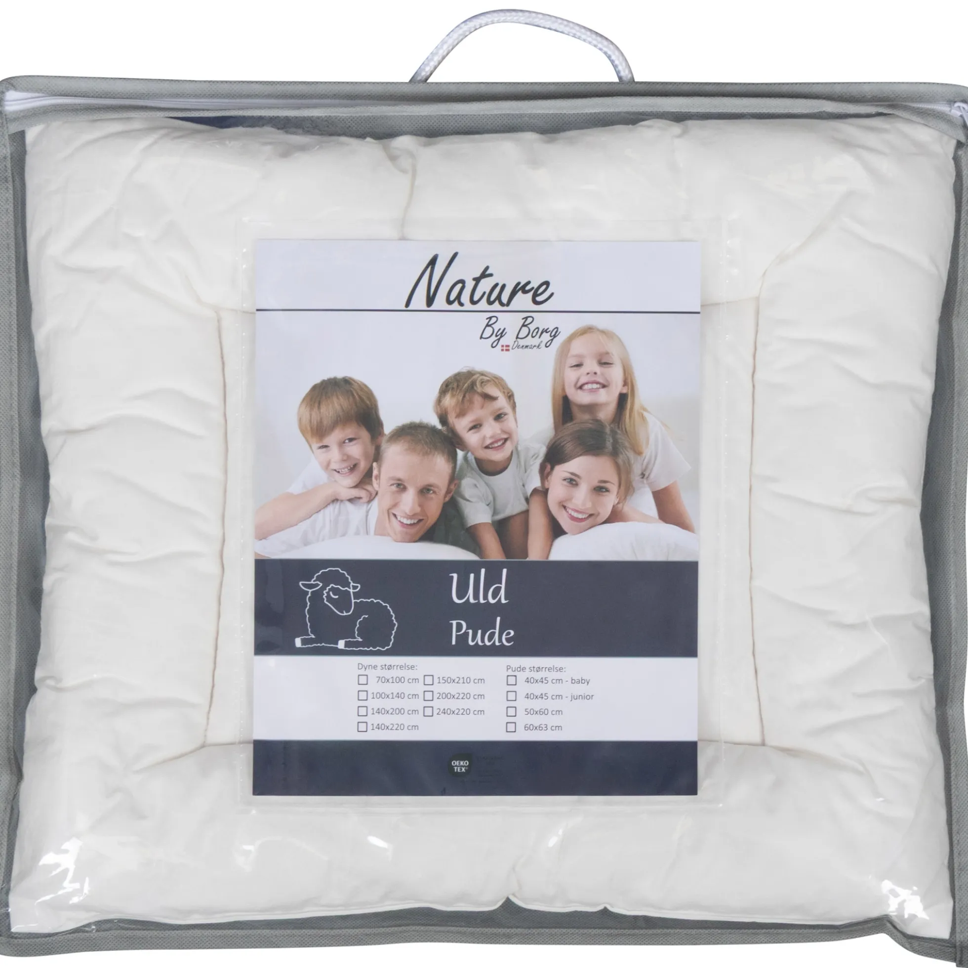Baby hovedpude med uld - Baby pude 40x45cm - Nature By Borg