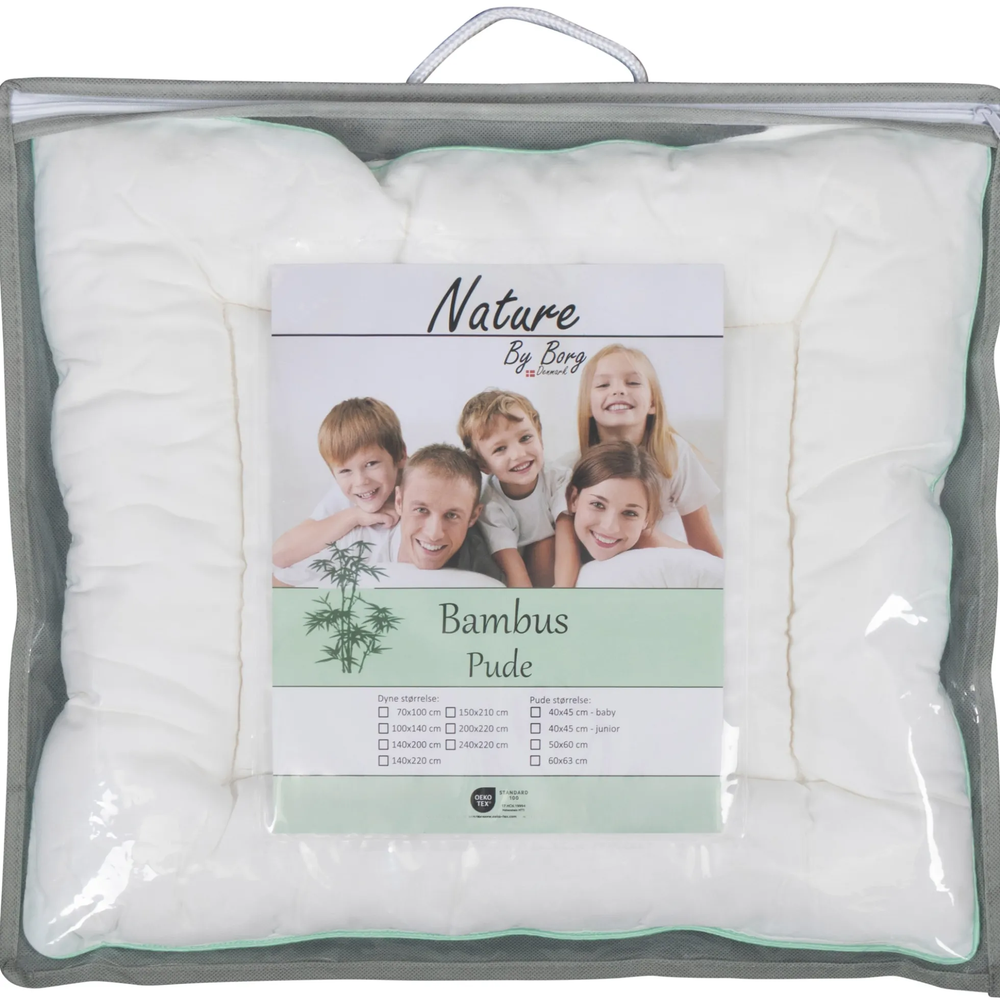 Babypude - 100% allergivenligt bambus - 40x45 cm - Temperaturregulerende hovedpude - Nature By Borg