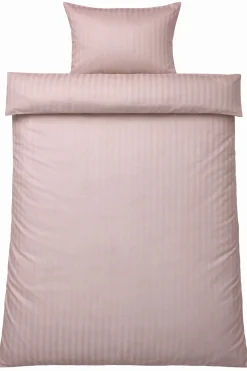 Baby sengetøj 70x100 cm - 100% bomuldssatin - Klassisk lyserøde striber