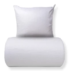 Baby sengetøj 70x100 cm - 100% bomuldssatin - Klassisk hvide striber