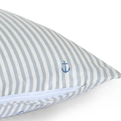 Baby sengetøj 70x100 cm - 100% økologisk bomuldssatin - Stribet med anker