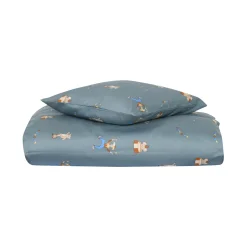 Baby sengetøj 70x100 cm - 100% økologisk bomuldssatin - Cirkusmotiv