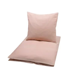Baby sengetøj 70x100 cm - 100% økologisk bomuld - Ensfarvet - Rose Suger