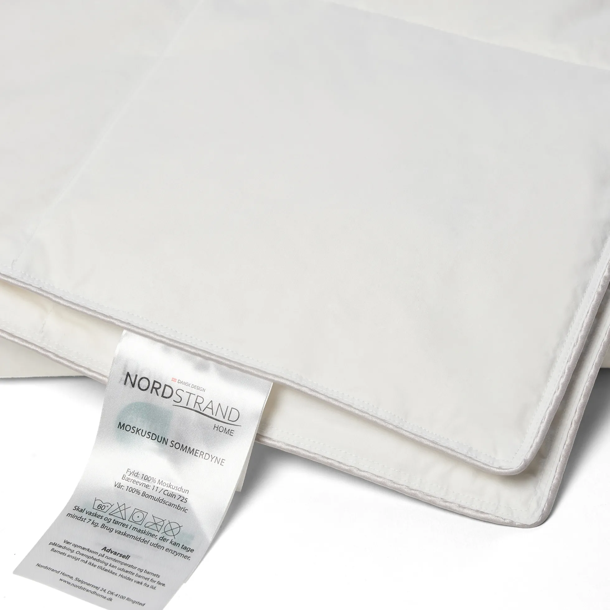 Baby sommerdyne - 100% moskusdun dyne - Let og sval - 70x100 cm - Nordstrand Home babydyne