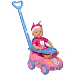Babywalker gåvogn med blød babydukke