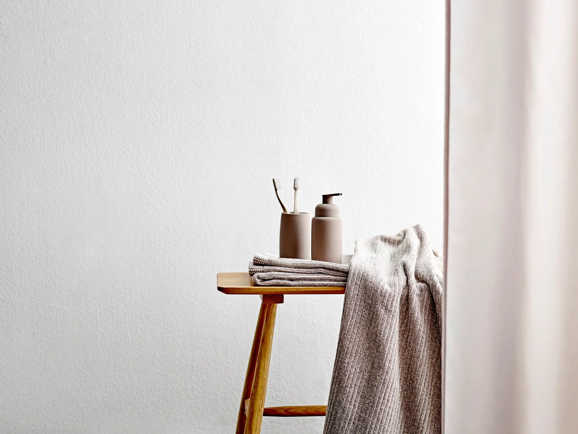 Badeforhæng 180x220 cm - Södahl Comfort - Beige