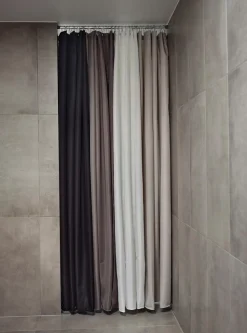 Badeforhæng - 180x220 cm - Zone Denmark Lux - Jacquardvævet Soft Grey