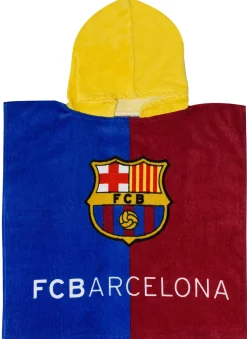 Badeponcho - 100% Blødt bomuld badehåndklæde - 50x100 cm - FC Barcelona håndklæde