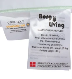 Bambus børnepude - Ekstra blød junior hovedpude - 40x45 cm - Borg Living