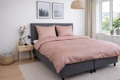 Bambus dobbelt sengetøj 240x220 cm - 100% bambus - Rosa