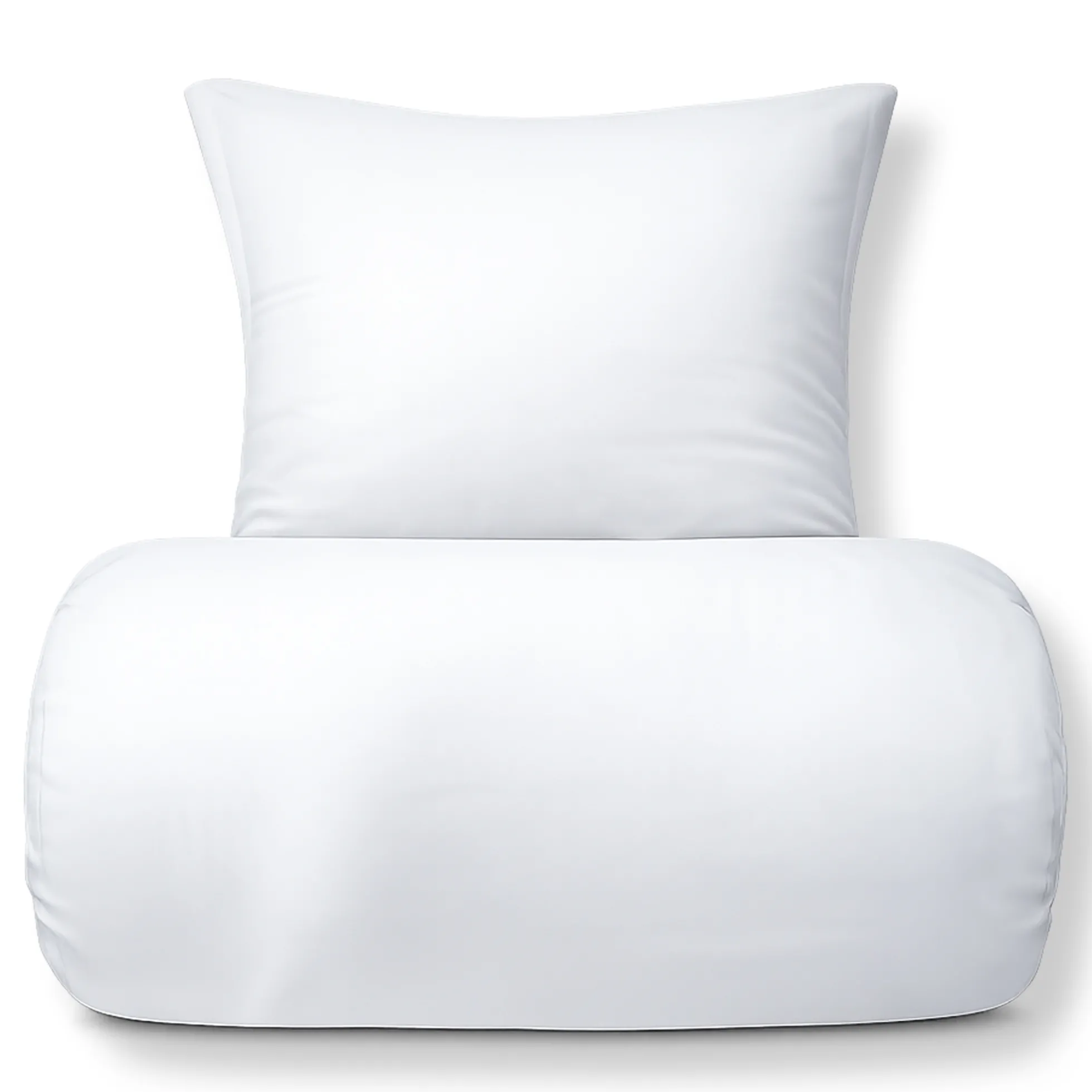 Bambus dobbelt sengetøj 200x220 cm - 100% bambus - Hvidt satinvævet