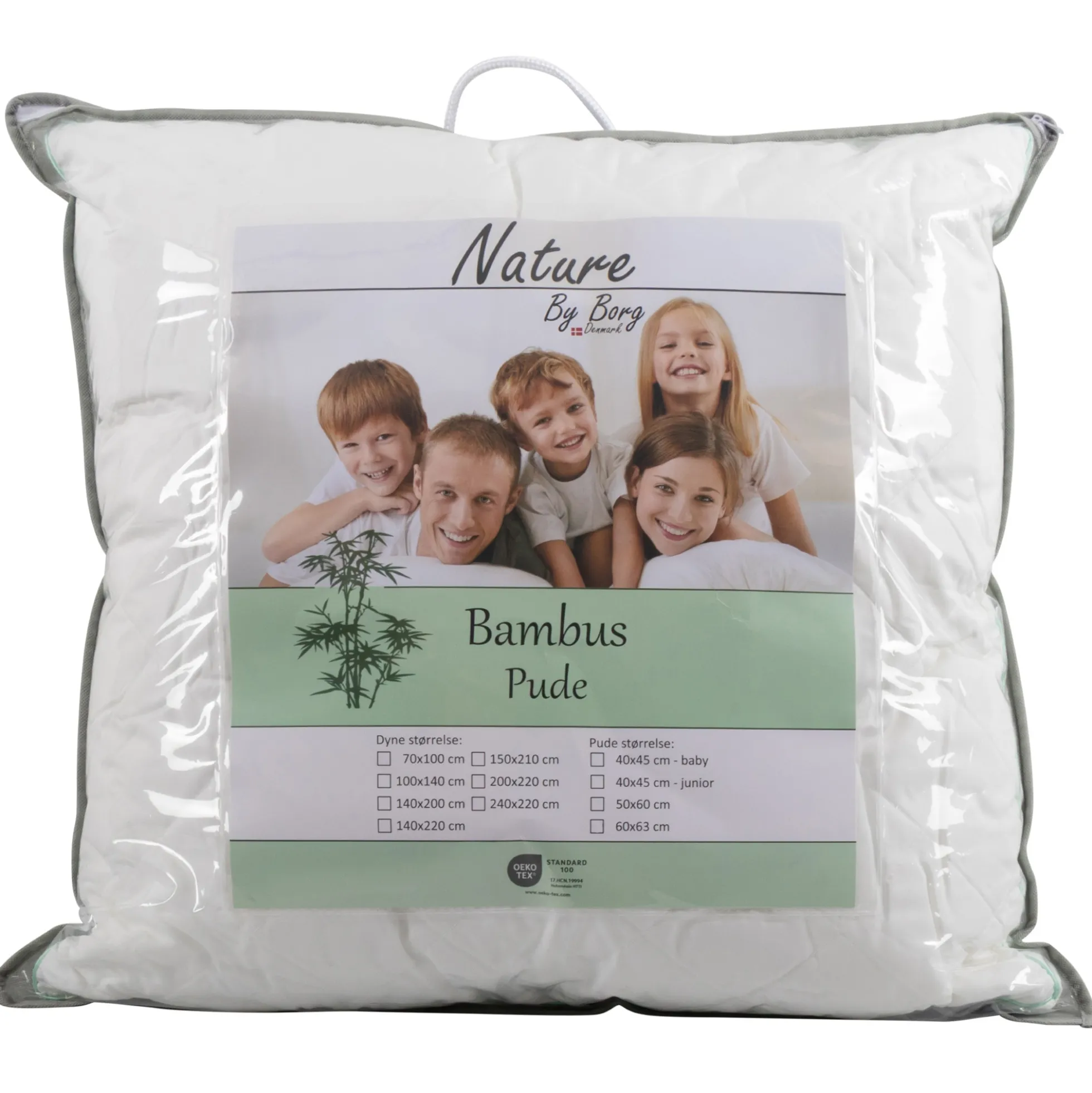 Bambus hovedpude - 100% allergivenlig bambus - 60x63 cm - 3 Kammer pude - Nature By Borg