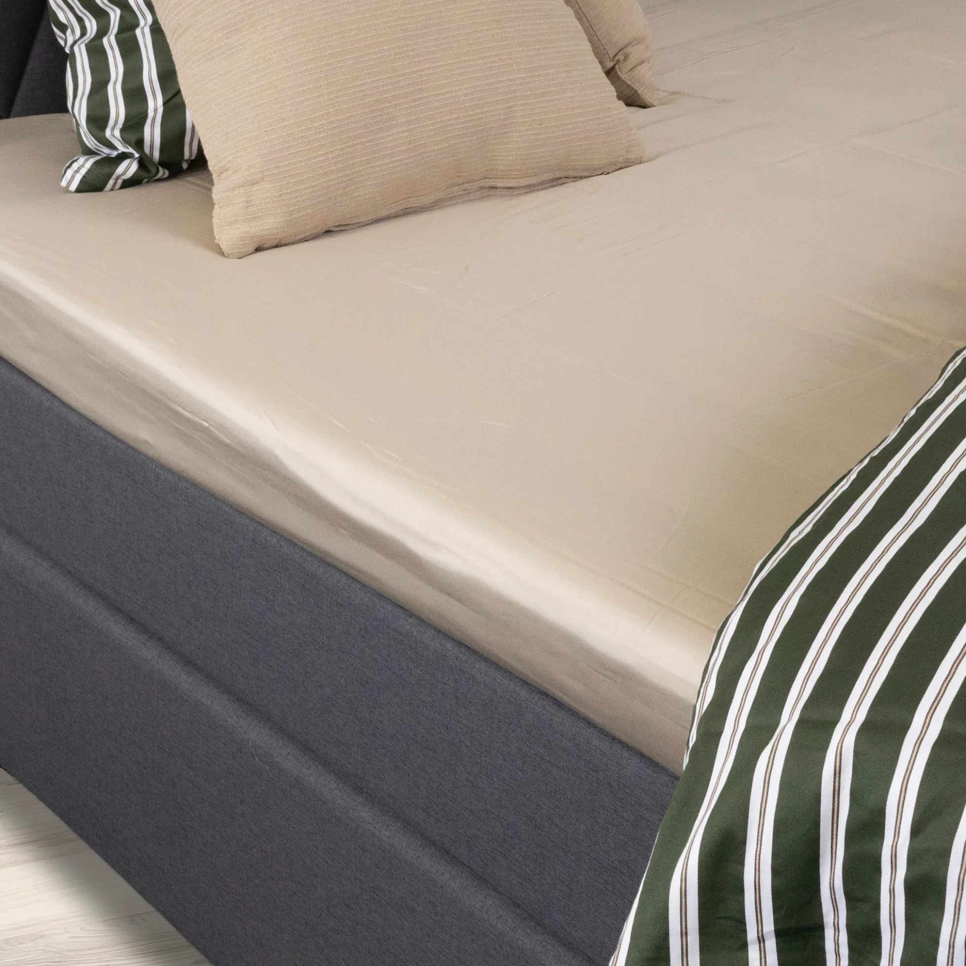 Bambus lagen - Kuvertlagen 180x200x8 cm - Sand - 100% bambus - Lagen til topmadras