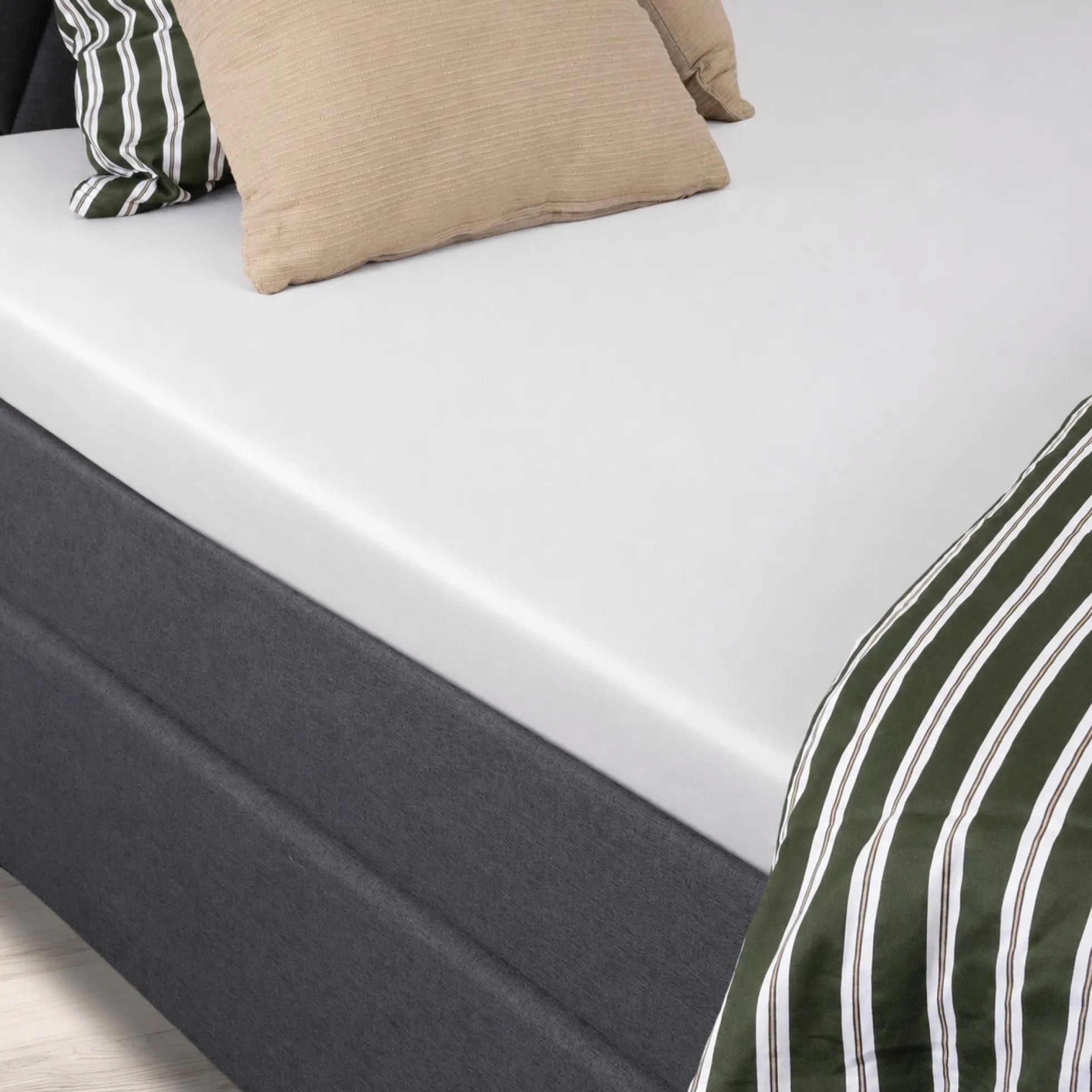 Bambus lagen - Kuvertlagen 160x200x8 cm - Hvid - 100% bambus - Lagen til topmadras