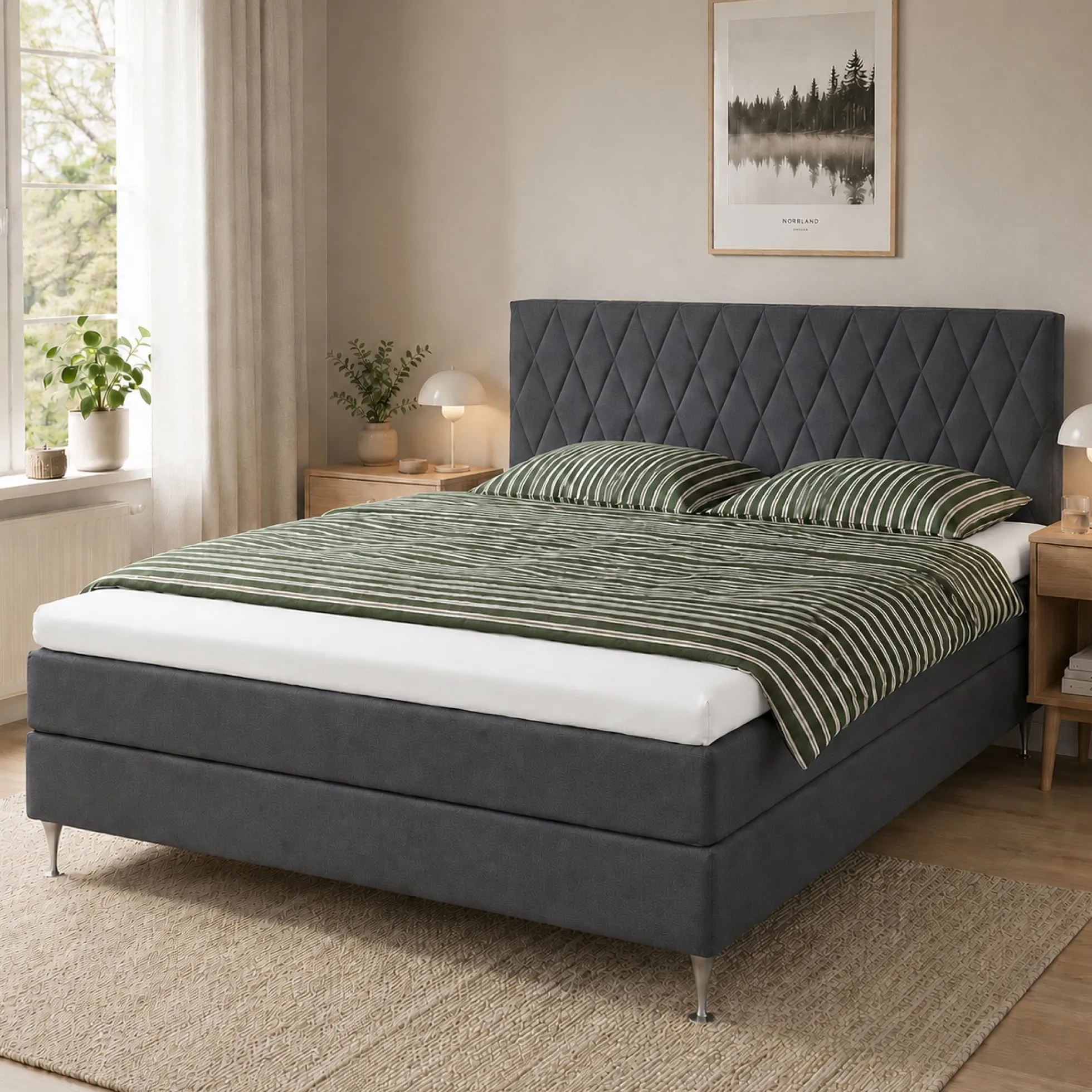 Bambus lagen - Kuvertlagen 160x200x8 cm - Hvid - 100% bambus - Lagen til topmadras