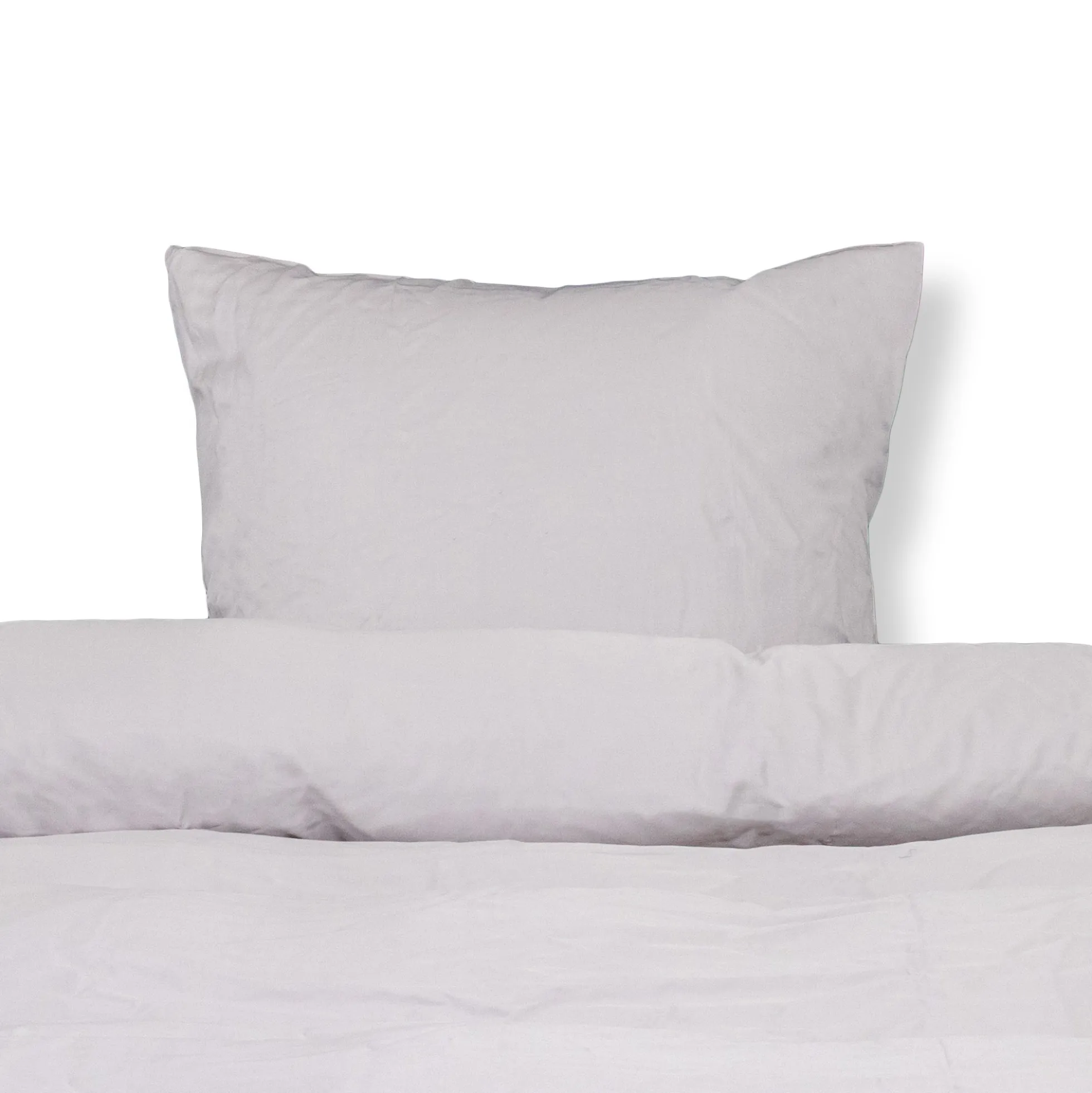 Bambus sengetøj 140x220 cm - 100% bambus - Lysegråt satinvævet