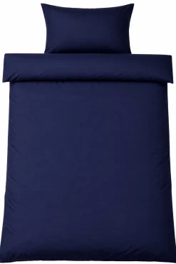 Bambus sengetøj 140x220 cm - 100% bambus - Mørkeblåt satinvævet