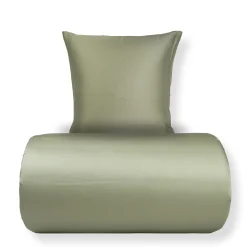 Bambus sengetøj 140x220 cm - 100% bambus - Olivengrønt satinvævet