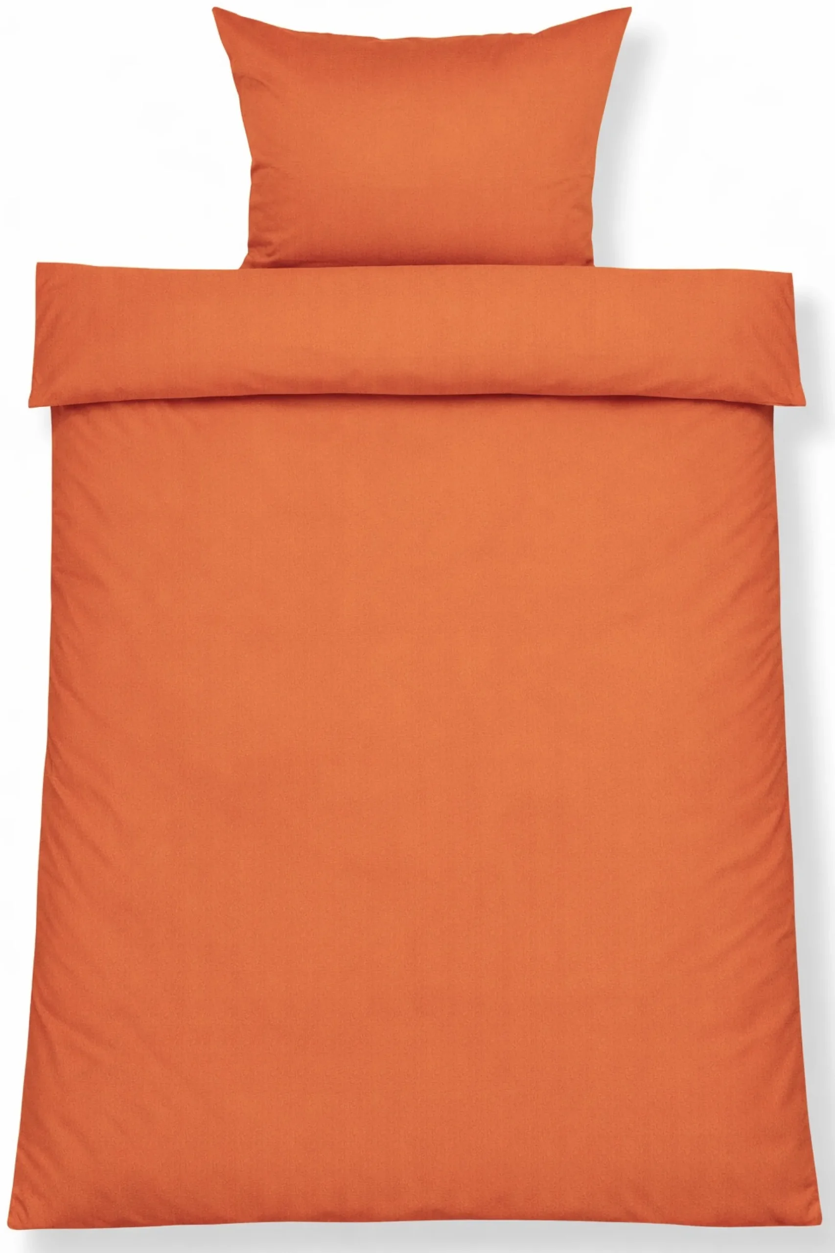 Bambus sengetøj 140x220 cm - 100% bambus - Orange satinvævet