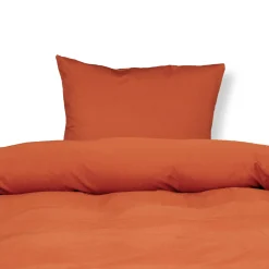 Bambus sengetøj 140x220 cm - 100% bambus - Orange satinvævet