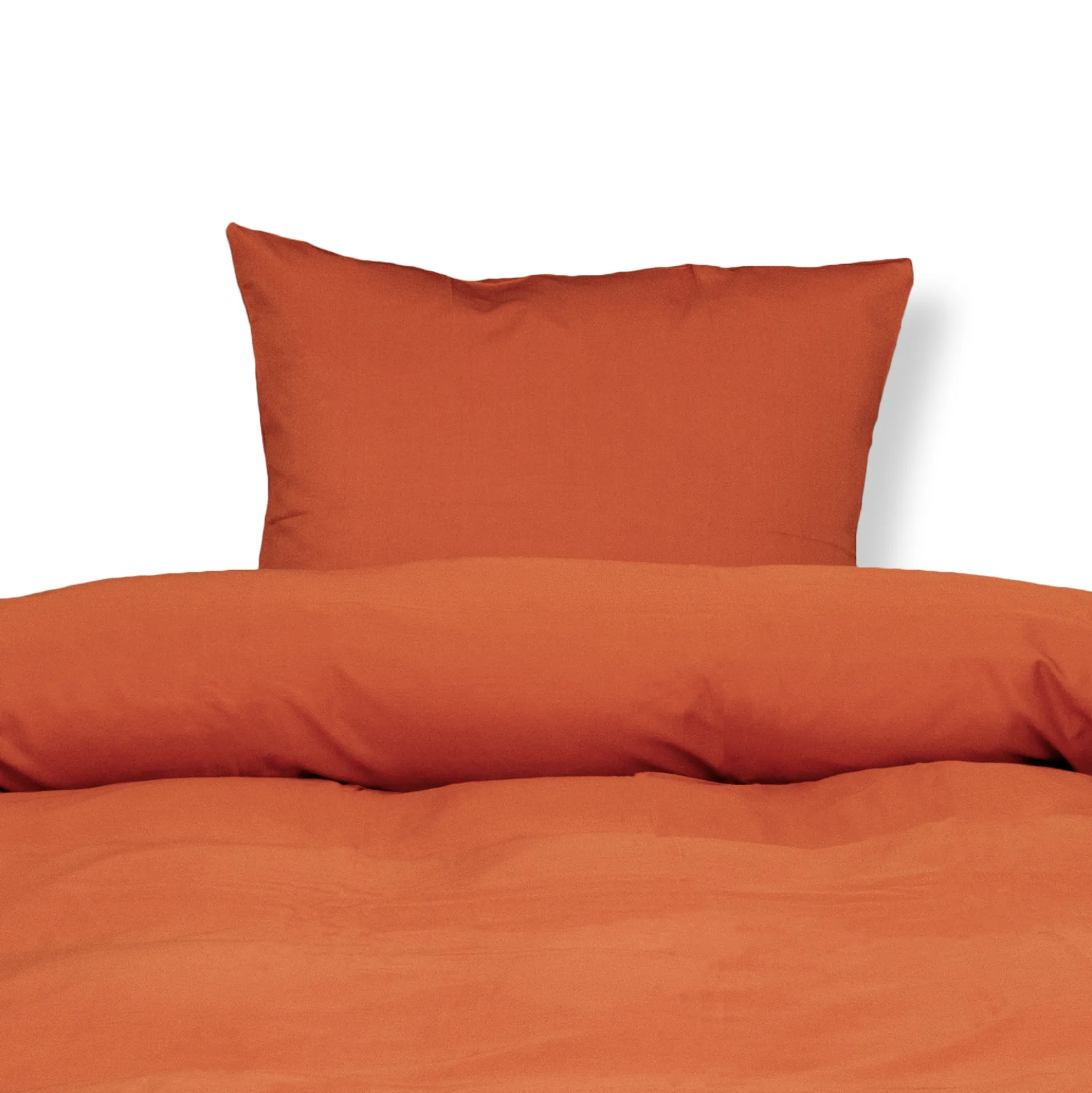 Bambus sengetøj 140x220 cm - 100% bambus - Orange satinvævet