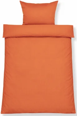 Bambus sengetøj 140x200 cm - 100% bambus - Orange satinvævet