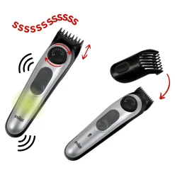 Barbersæt til børn med batteridrevet trimmer og tilbehør - 10 dele - Braun
