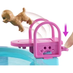 Barbie Dream Land poolsæt med rutsjebane - 17 dele