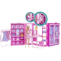 Barbie drømmeklædeskab med dukke, tøj og accessories - 91 cm