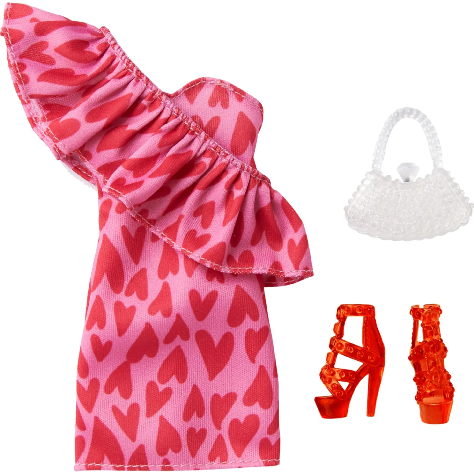 Barbie dukketøj med outfit og accessories - assorteret