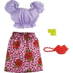 Barbie dukketøj med outfit og accessories - assorteret