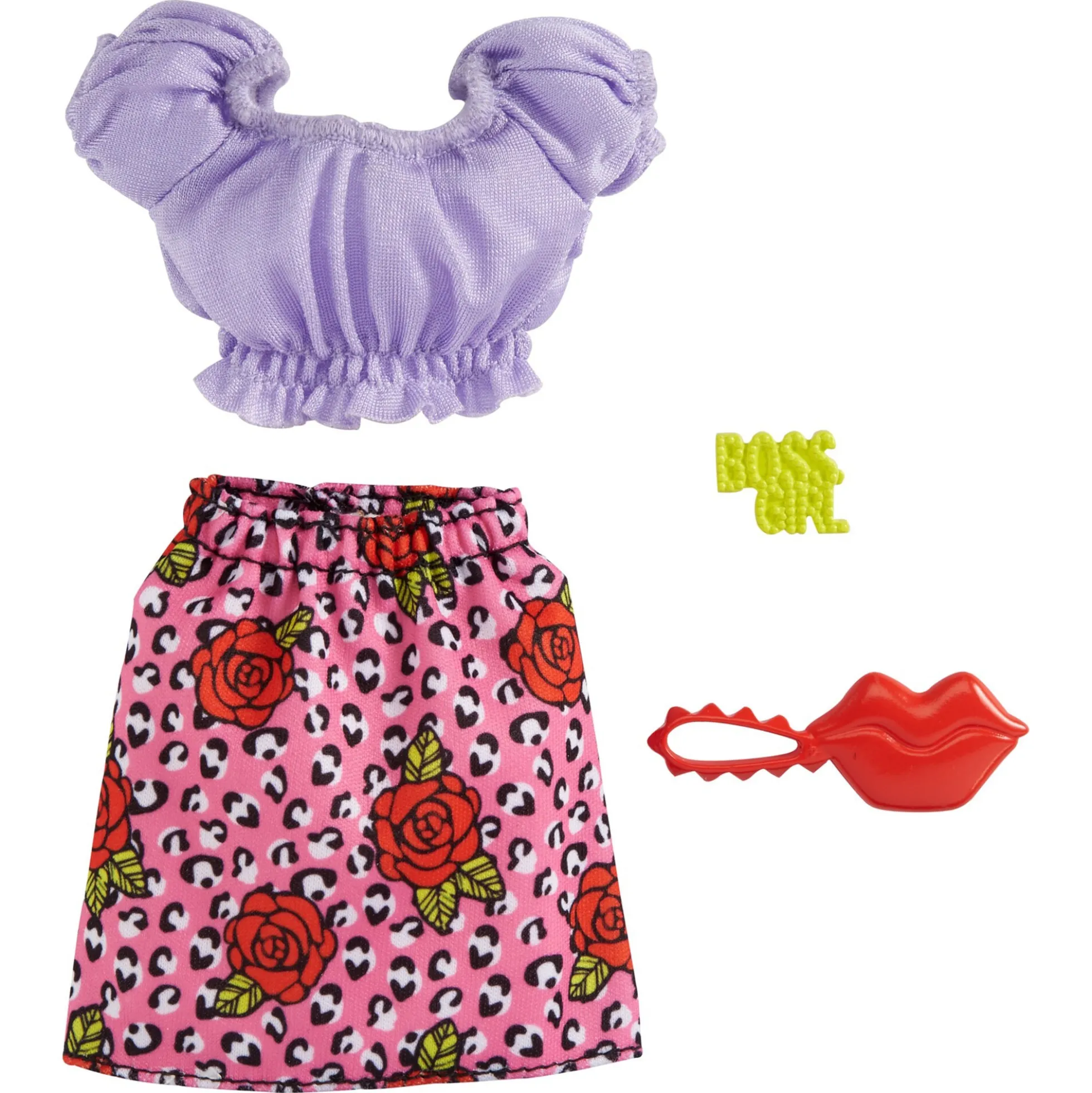 Barbie dukketøj med outfit og accessories - assorteret