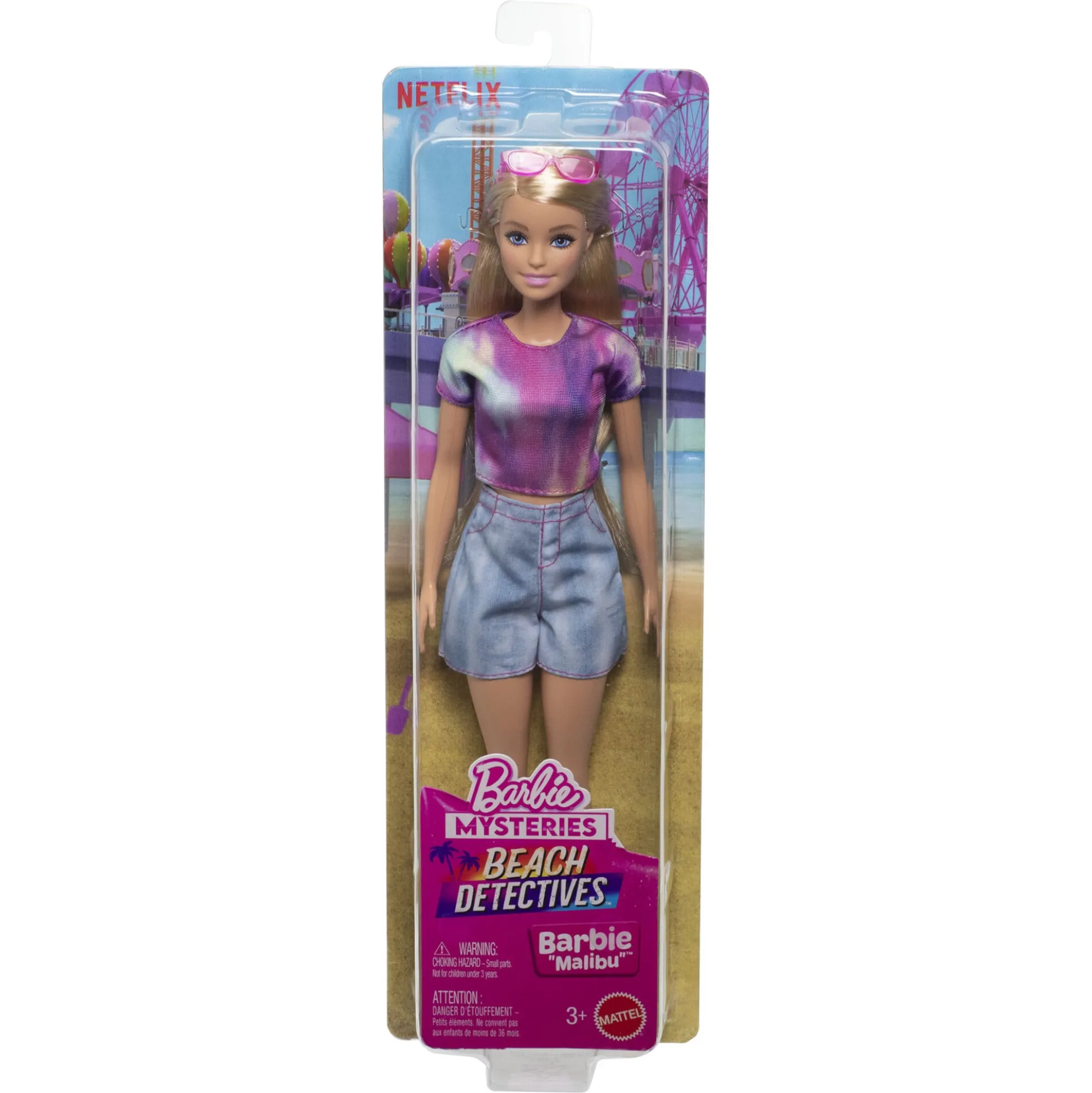 Barbie Malibu stranddetektiv med solbriller - 30 cm