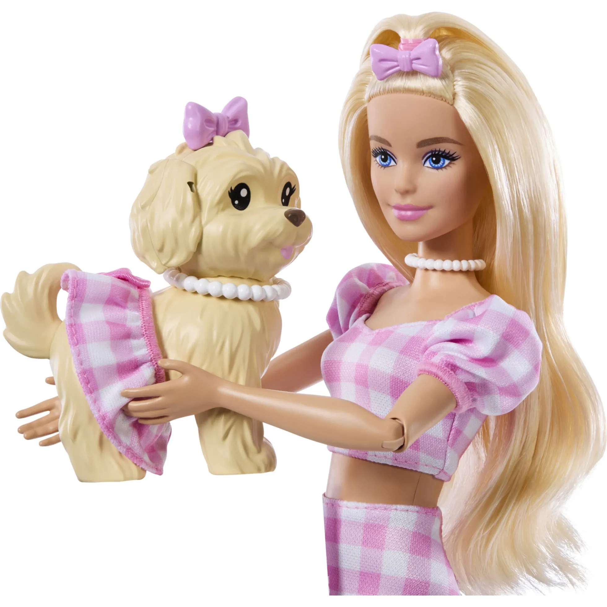 Barbie Twinning Looks dukke med matchende hund og accessories - 12 dele - 30 cm