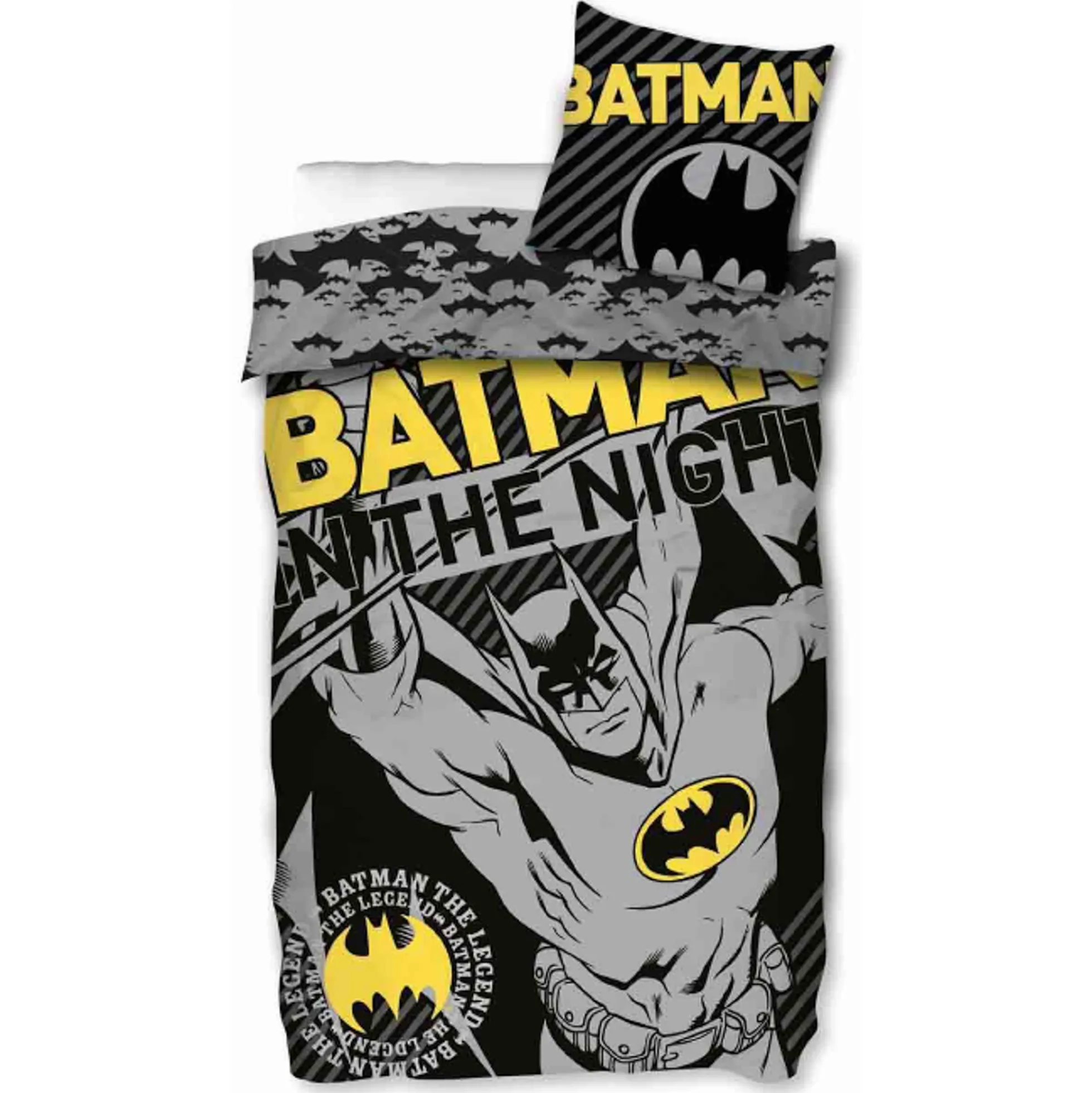 Batman sengetøj - 100% bomuld - Børnesengetøj 140x200 cm - In The Night