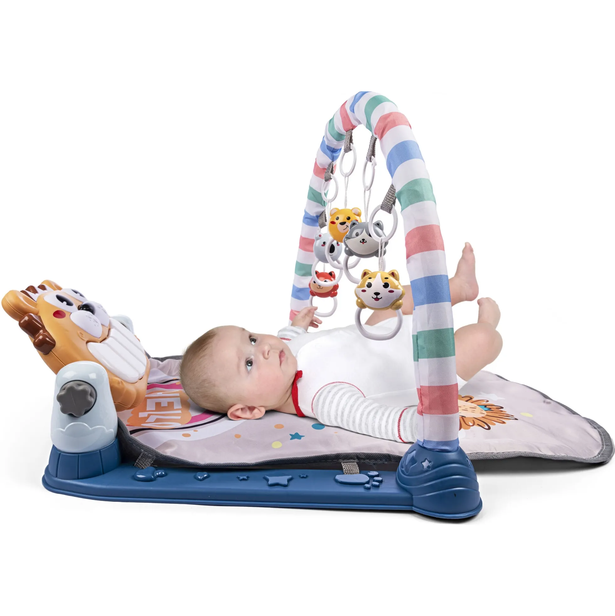 B Beez pianotrapez - babygym med musik, lys og 5 rangler - fra 0 mdr.