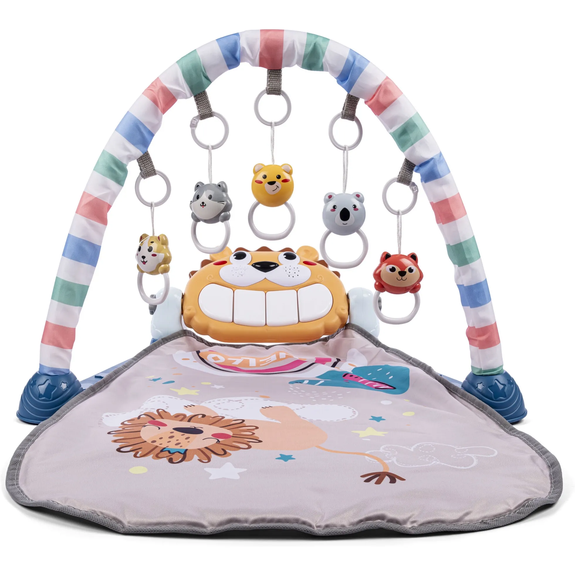 B Beez pianotrapez - babygym med musik, lys og 5 rangler - fra 0 mdr.