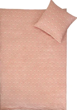 Blomstret sengetøj - 100% bomuldssatin - Junior sengetøj 100x140 cm - Rosa