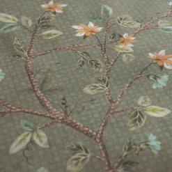 Blomstret sengetøj 140x220 cm - Grønt vendbart sengesæt i 100% blød bomuld - Okinawa green - Pip Studio sengelinned