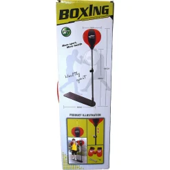 Boksebold til børn med justerbar stang og boksehandsker - 89-126 cm