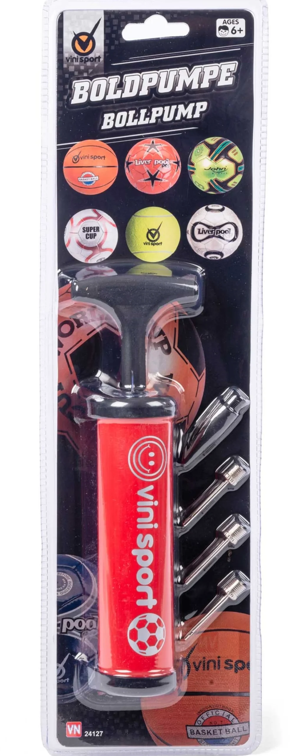 Boldpumpe 20 cm - 4 spidser - Rød