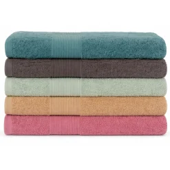 Bomulds håndklæde - 100% bomuld - Badehåndklæde 70x140 cm - Mint