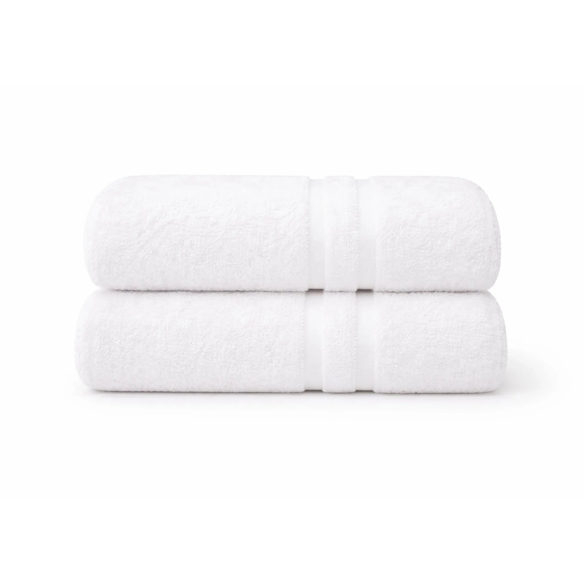 Bomulds håndklæde - 100% bomuld - Badehåndklæde 65x130 cm - Hvid
