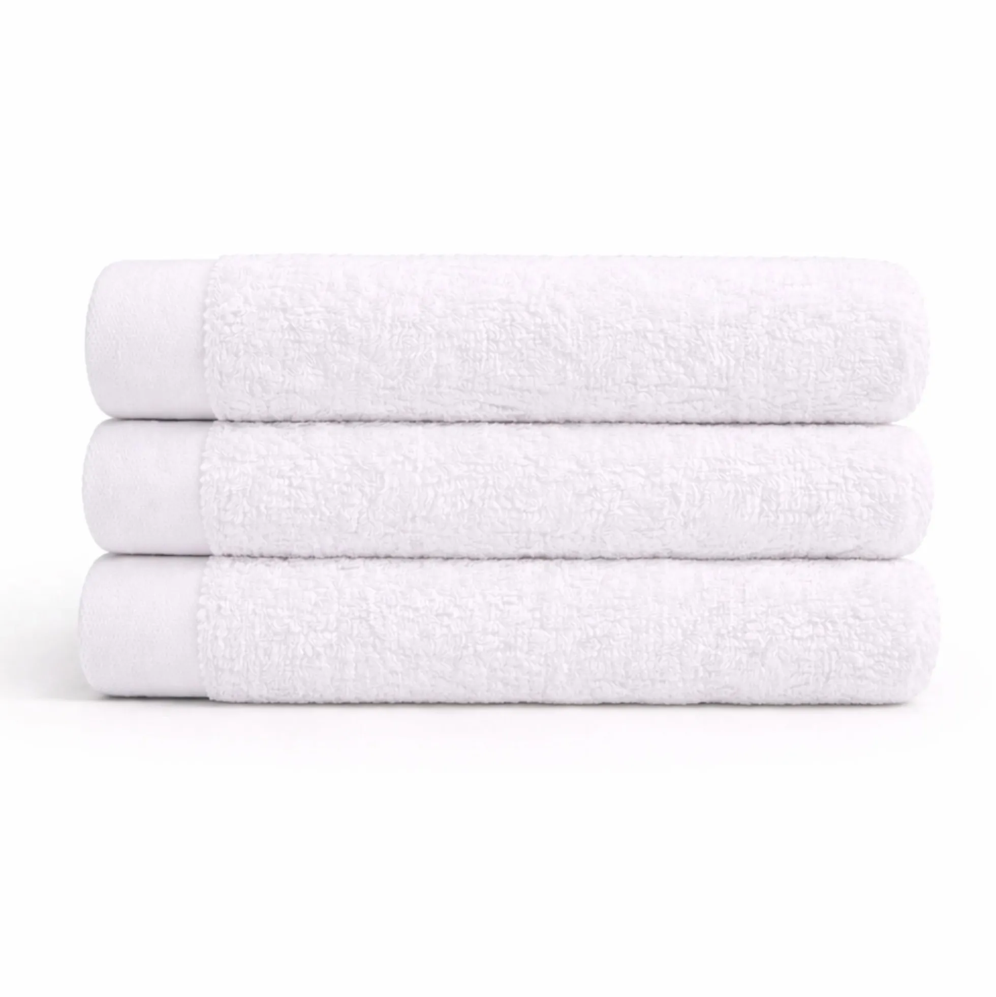 Bomulds håndklæde - 100% bomuld - Gæstehåndklæde 40x60 cm - Valmue - Hvid