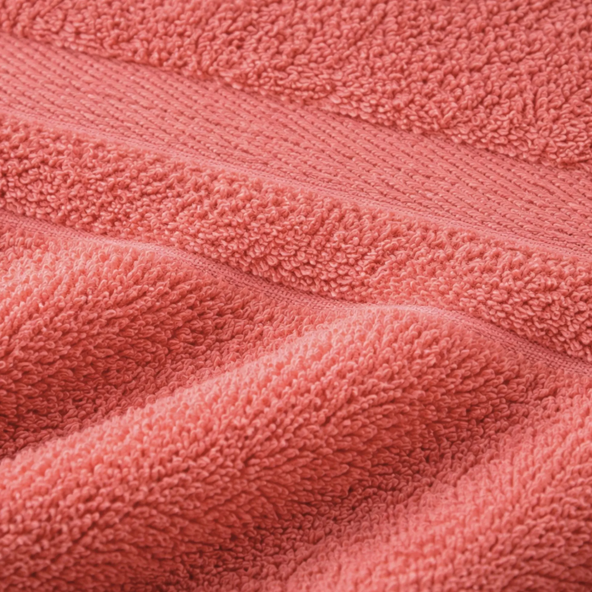 Bomulds håndklæde - 100% bomuld - 50x90 cm - Coral