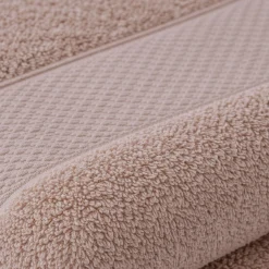 Bomulds håndklæde - 100% bomuld - 50x100 cm - Diamant - Sand