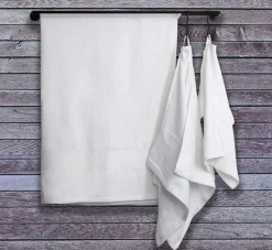 Bomulds håndklæde - 100% bomuld - 50x100 cm - Magnolia - Hvid