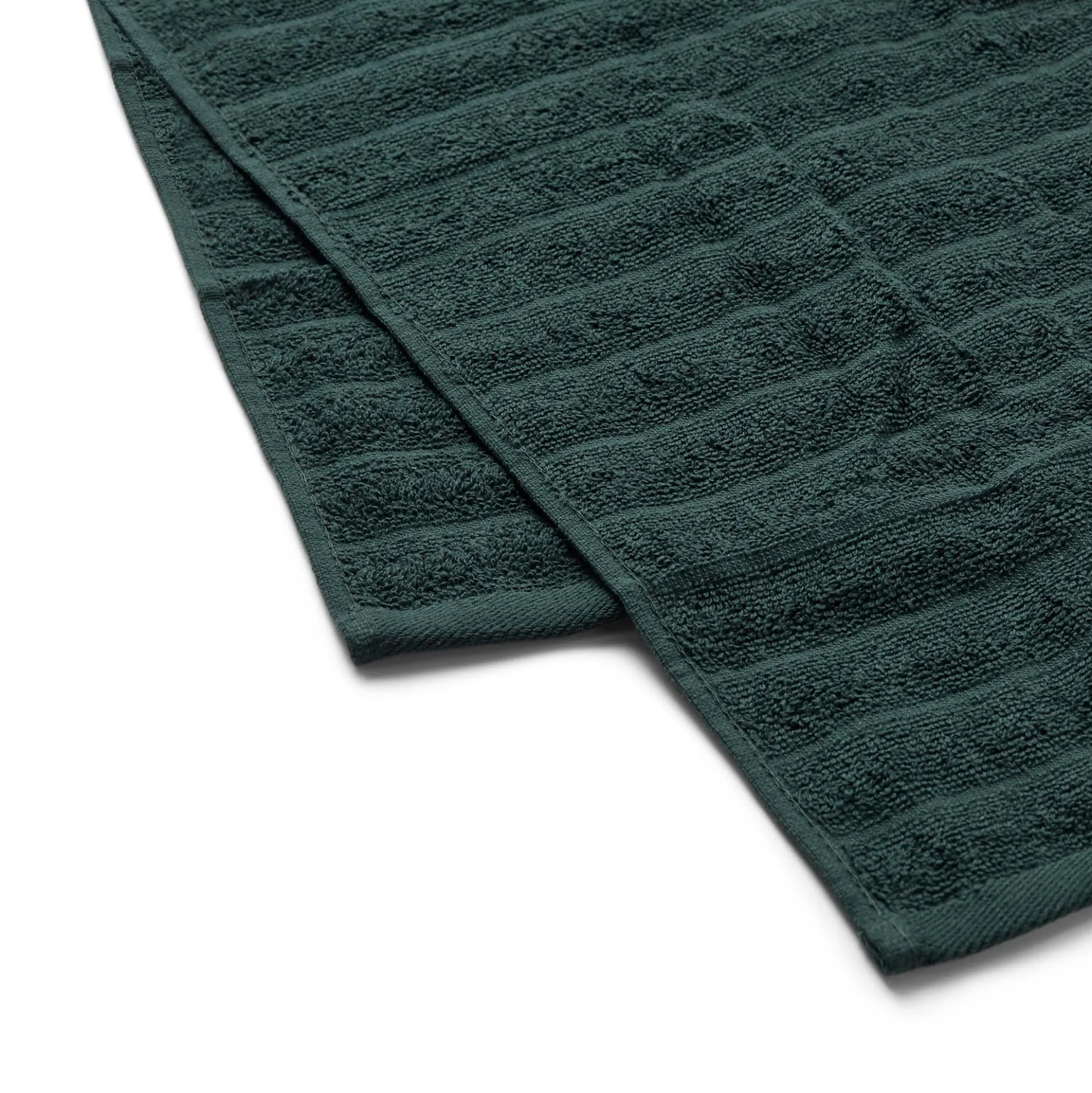 Bomulds håndklæder - 100% kæmmet bomuld - Gæstehåndklæder 30x50 cm - 2-pak - Mørkegrøn